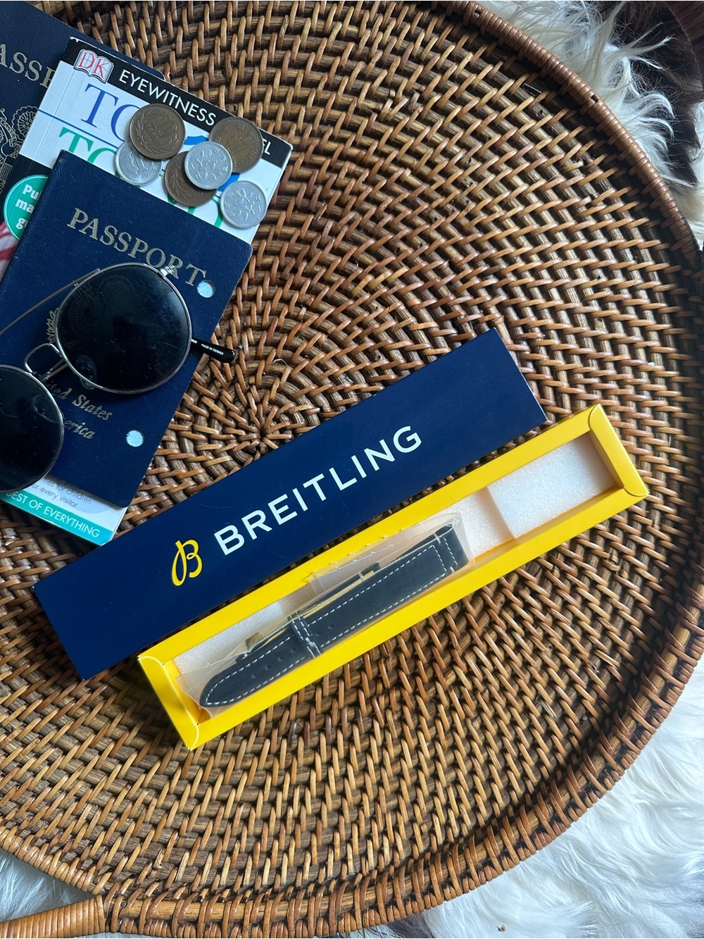 Breitling “Darkkar” 534X Black Calfskin Leather Watch Strap New in Box